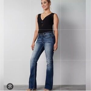 Buckle black bootcut woman’s tall jeans 36 waist 34 length fit number 76